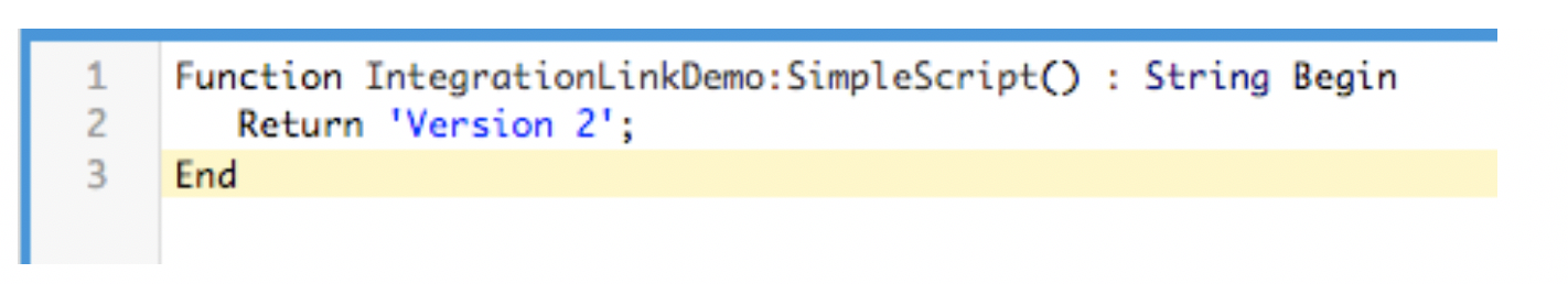 Screenshot of the script editor