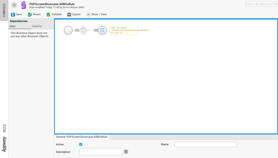 Screenshot of the Rule Editor