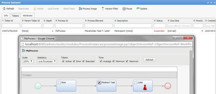 task suspended screenshot