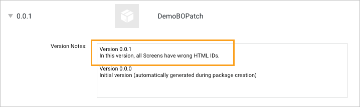 The Package version 0.0.1 with the release notes.