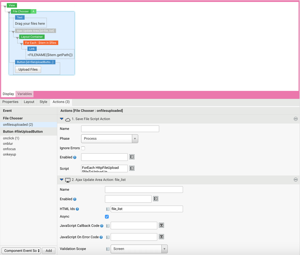 File Chooser basic config