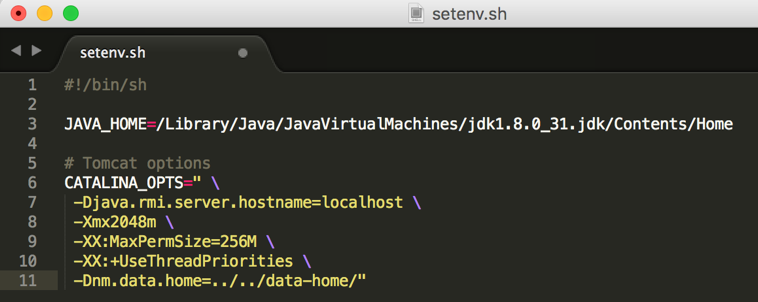 Figure 2 - Setenv.sh